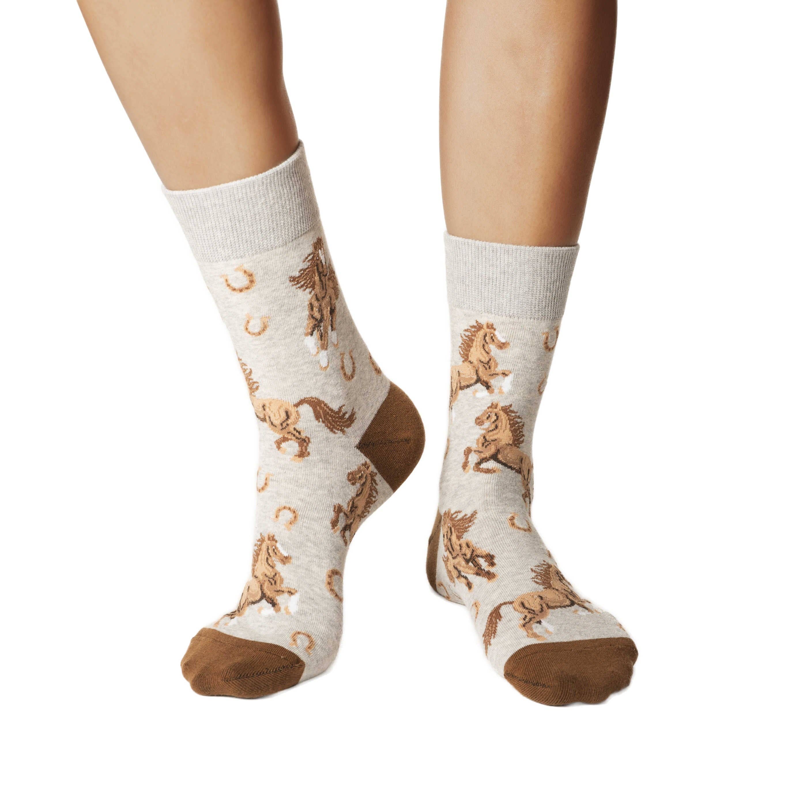 Image of Chaussettes Chevaux Femme