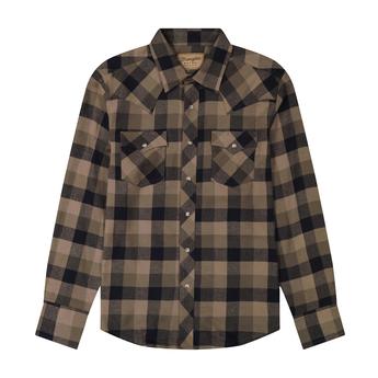 Image of Wrangler Retro® Flannel Long Sleeve Shirt - Snaps