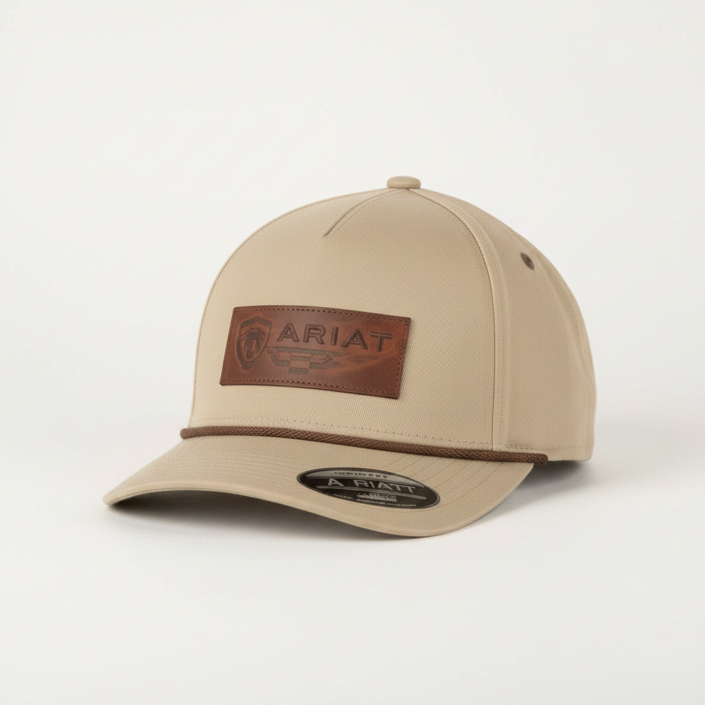 Image of Khaki Fabric Snapback Cap