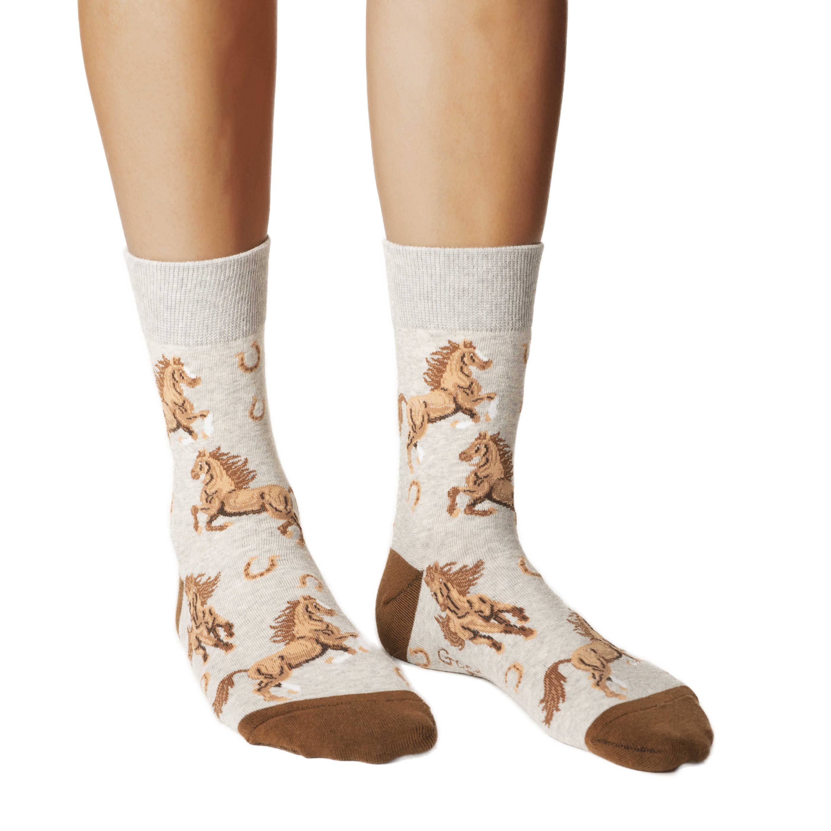 Image of Chaussettes Chevaux Femme
