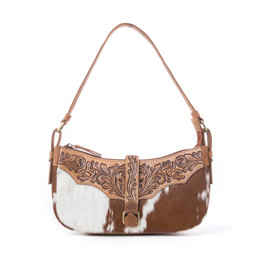 Image of Yellowstone Handcrafted Hair-On Leather Handbag