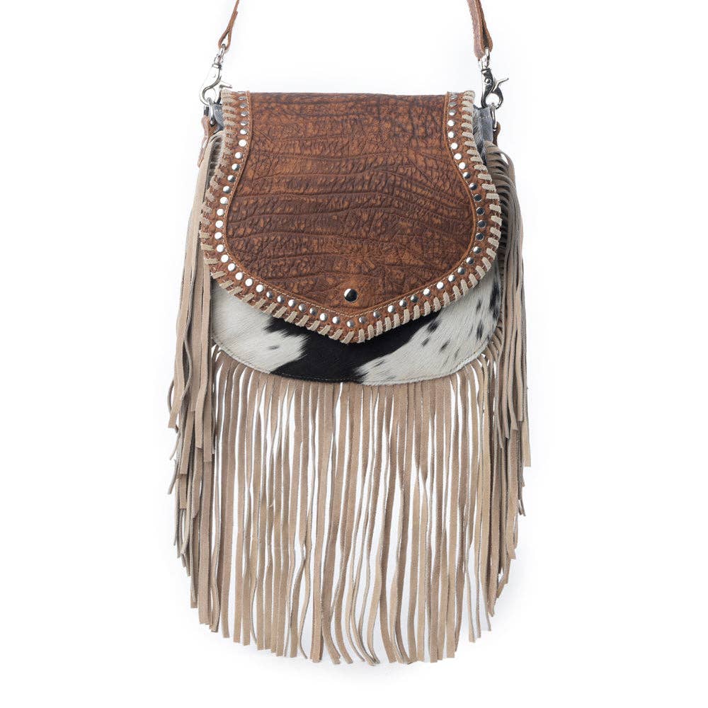 Image of Western Hair-On Fringe Crossbody Bag