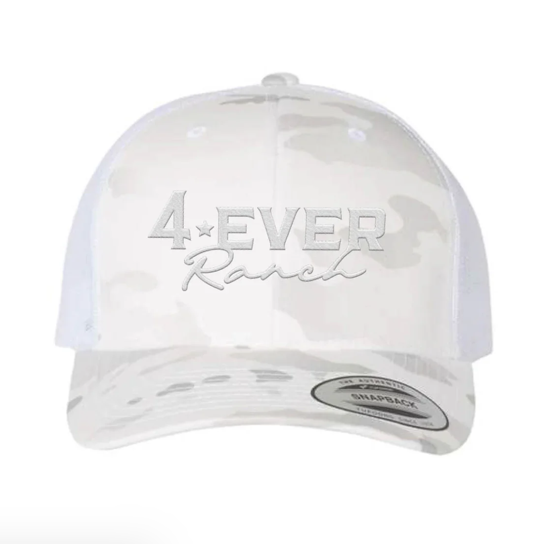 Image of 4Ever Ranch White Camo Snapback Cap