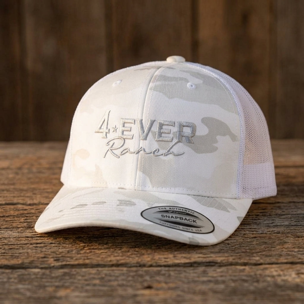Image of 4Ever Ranch White Camo Snapback Cap