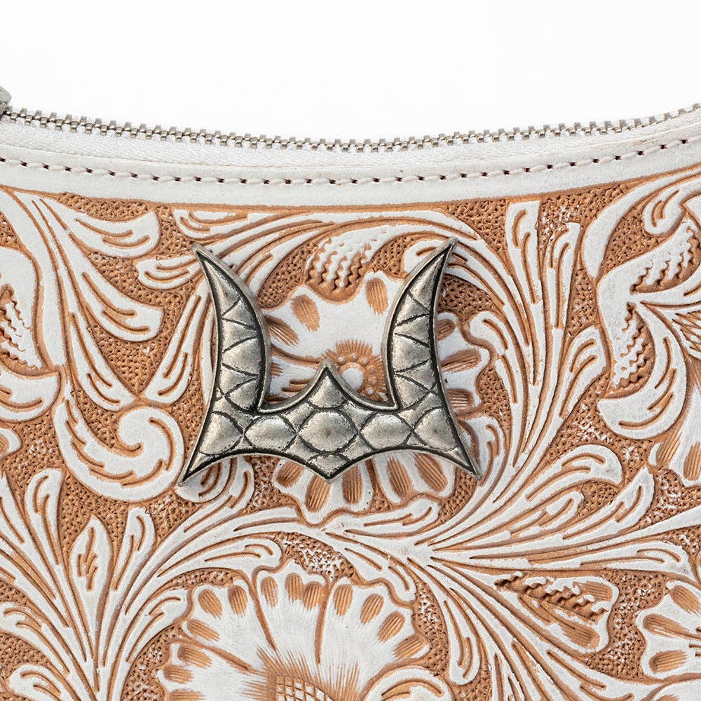 Image of Sac à bandoulière en cuir travaillé à la main
