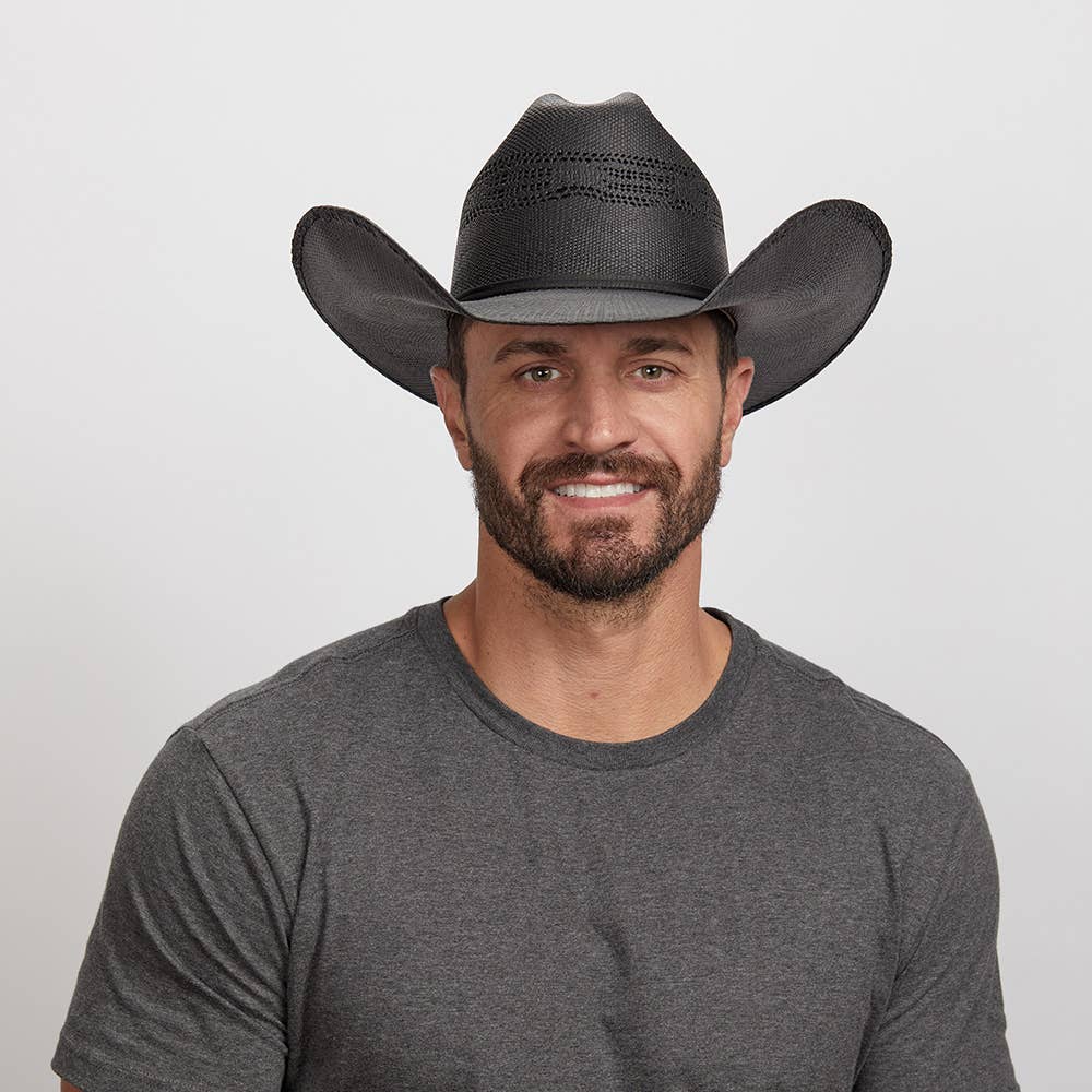 Image of Chapeau de cowboy en paille Bangora, forme roper