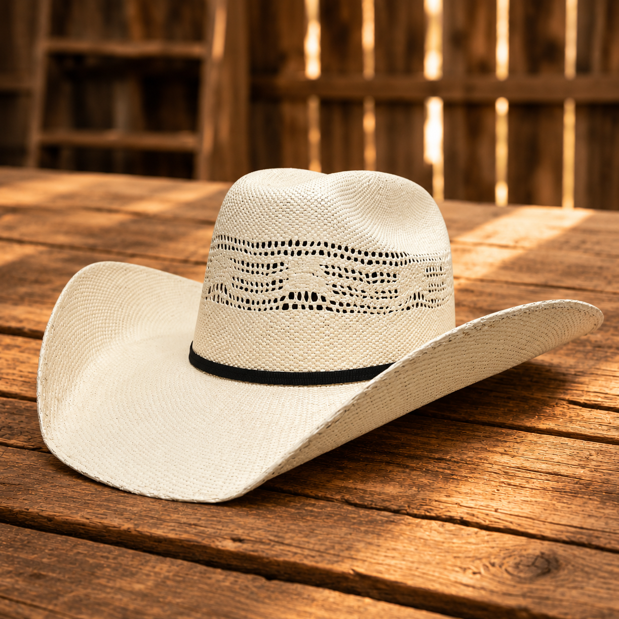 Image of Bangora Straw Cowboy Hat, Roper Shape