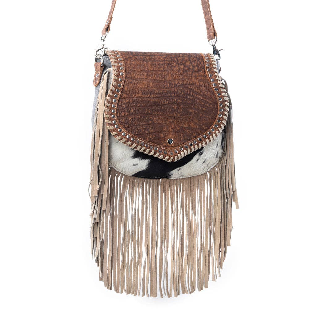 Image of Western Hair-On Fringe Crossbody Bag