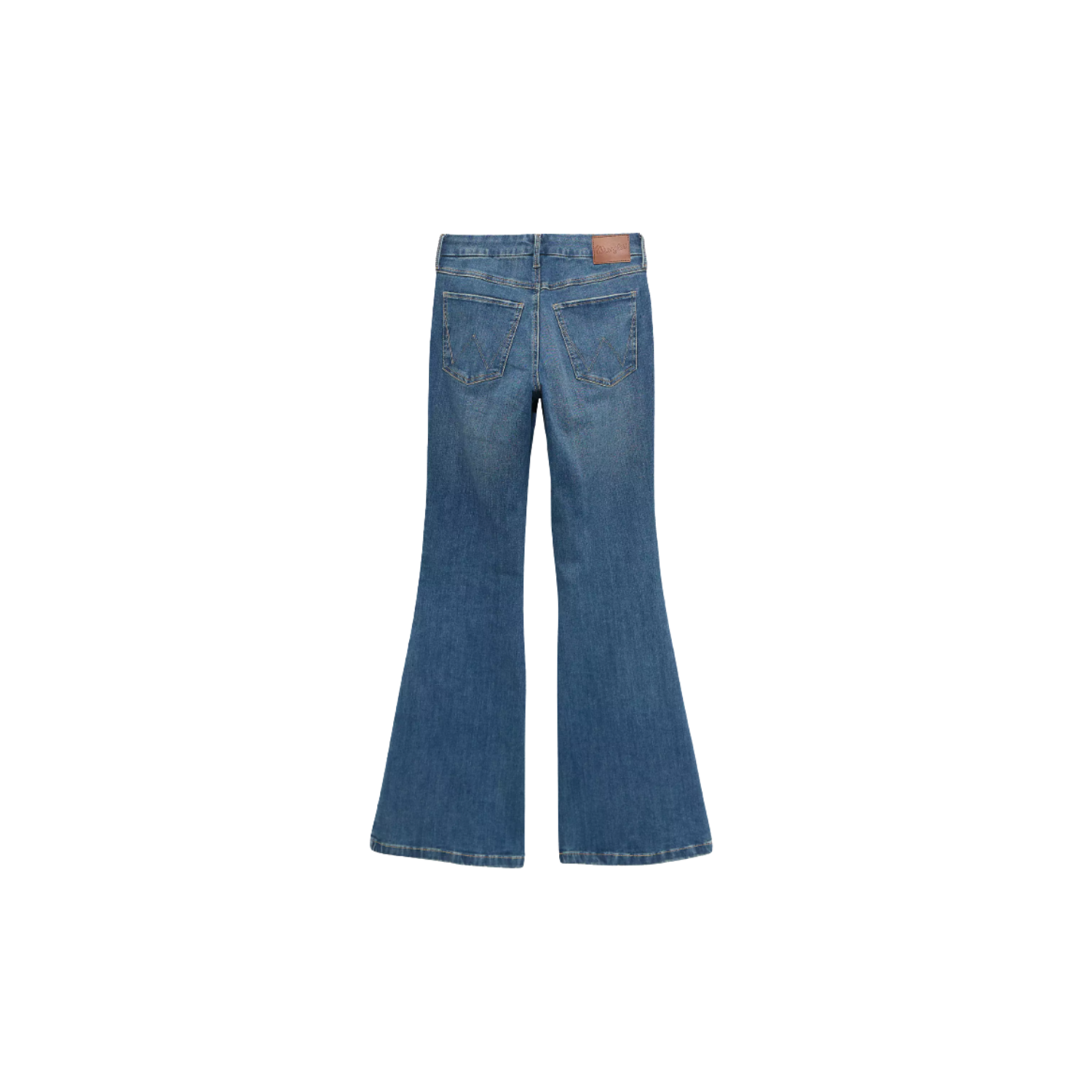Image of Blue denim jeans on a white background