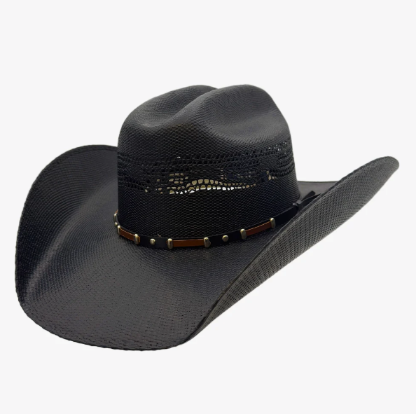 Image of Montana Straw Cowboy Hat with Western Hat Band for Men