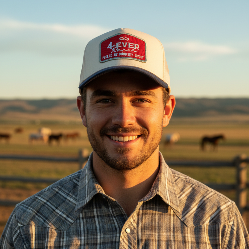 Image of 4Ever Ranch Red Patch Cap