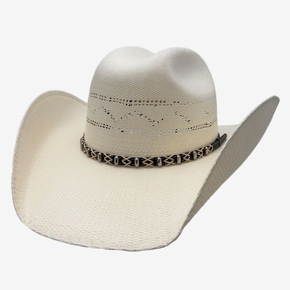 Image of Chapeau cowboy Silas en paille Bangora | Crème ou noir