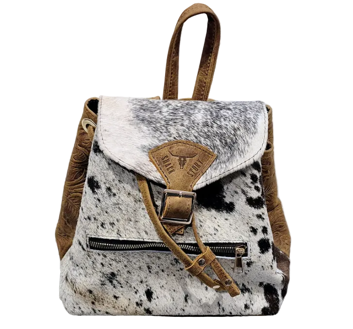 Image of Cowhide Leather Backpack Purse – Women