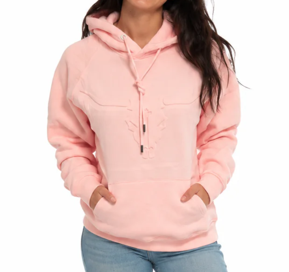Image of Chandail à capuchon Embossed Skull Shack Story pour femme – Menthe