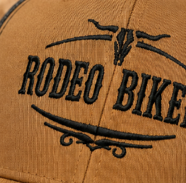 Image of Original Cognac Black Rodeo Biker Cap
