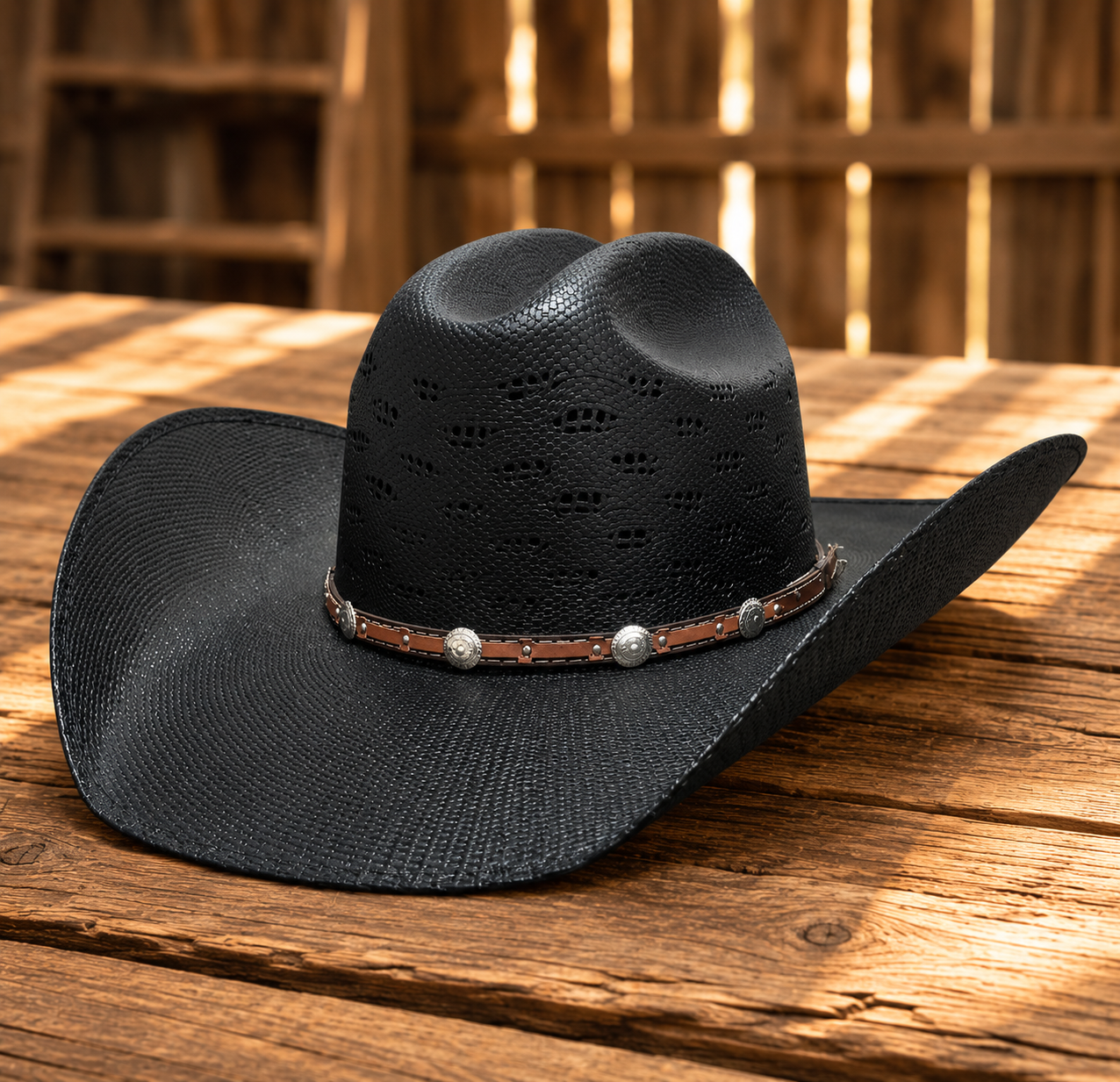 Image of Chapeau de cowboy en paille Coyote