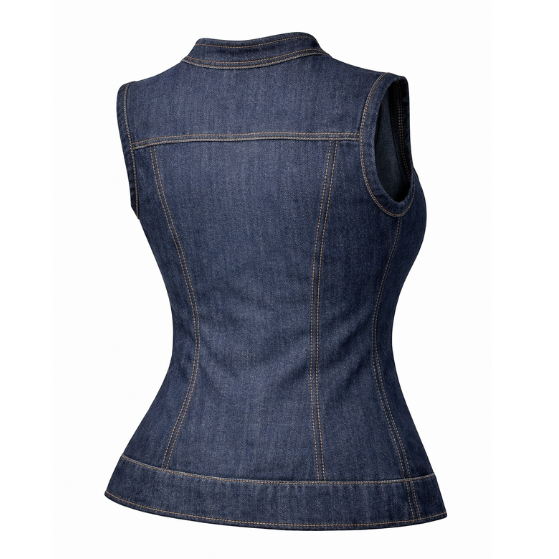 Image of Denim vest on a white background