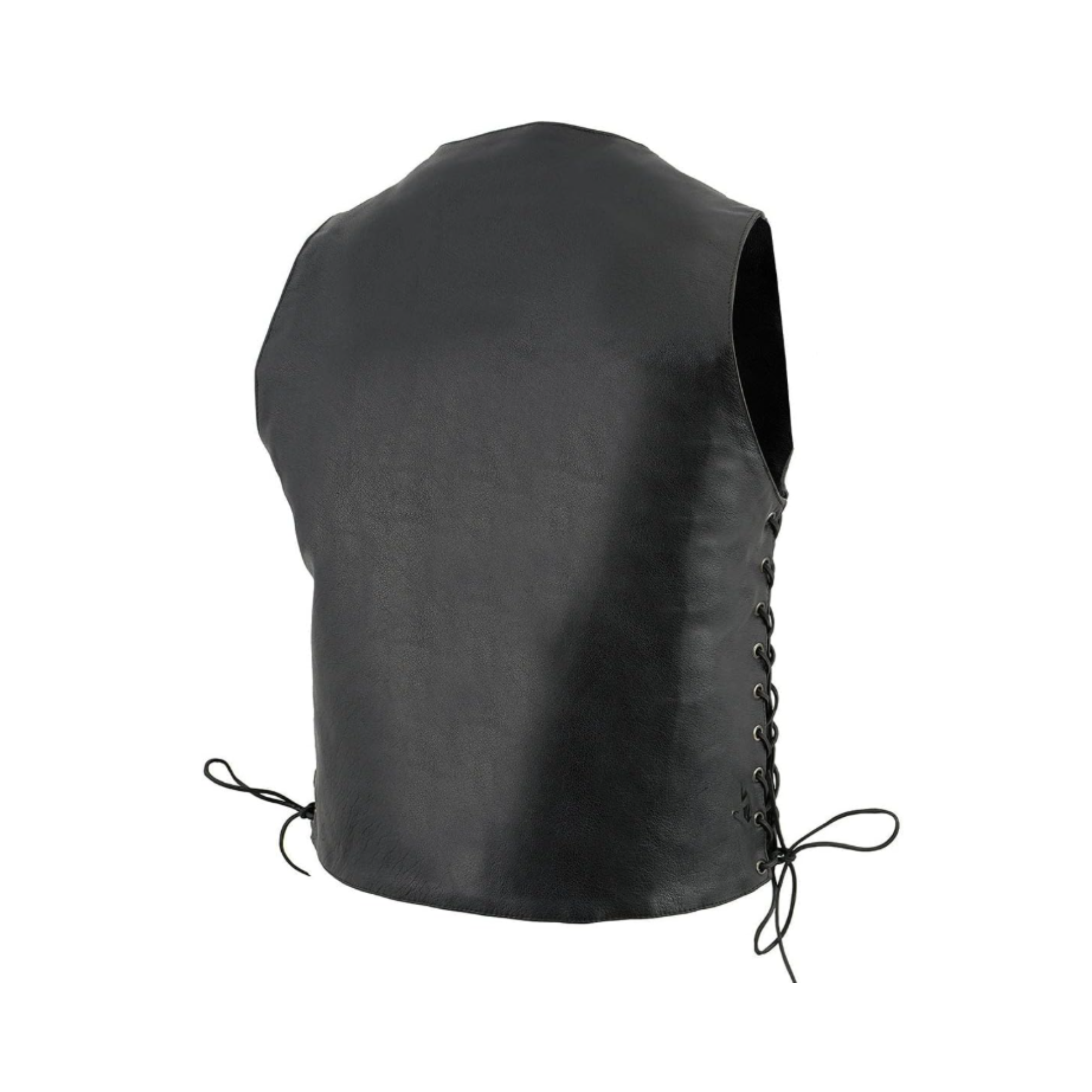 Image of Lace-Up Leather Motorcycle Vest – Men