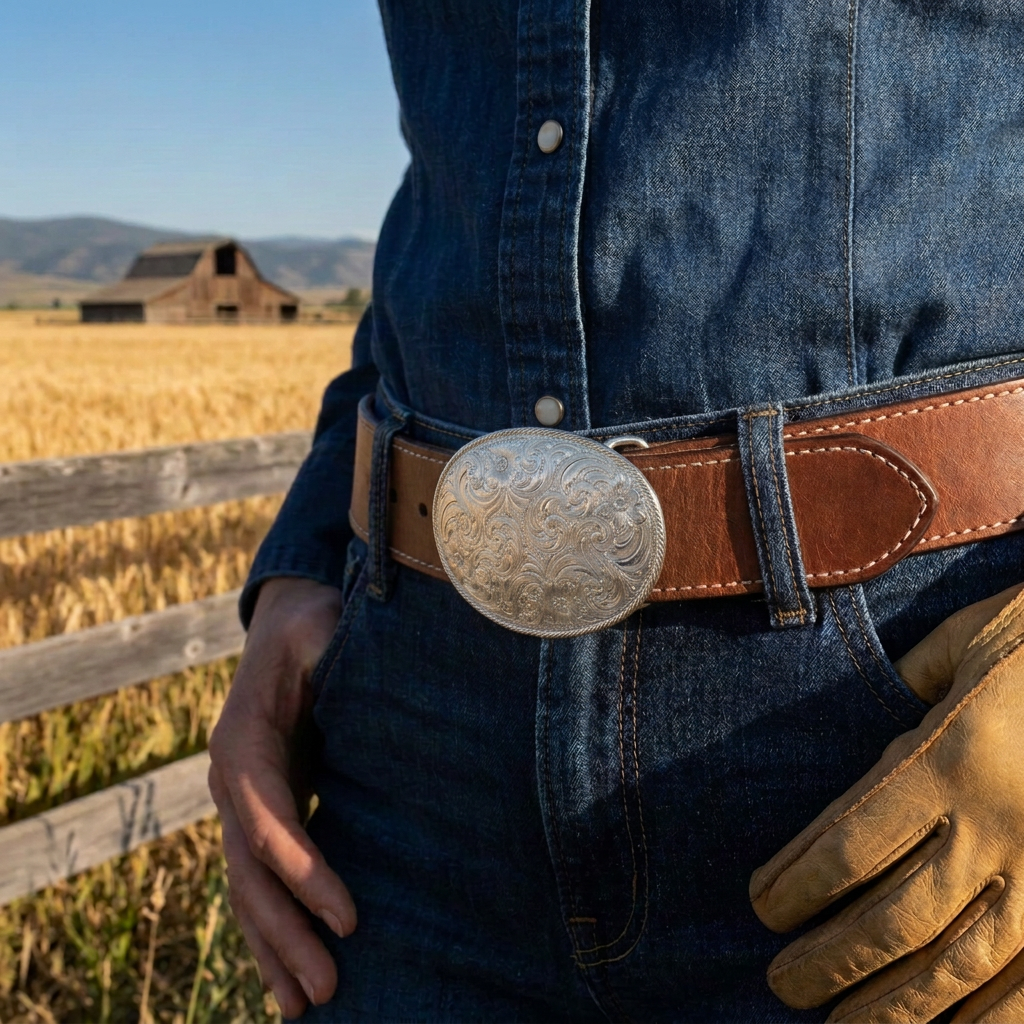 Image of Boucle de ceinture Classic Cowboy Montana Silversmiths – G1840
