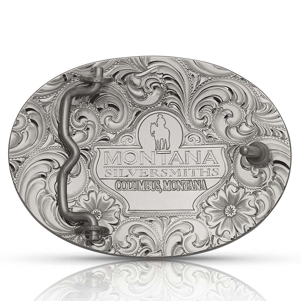 Image of Montana Silversmiths Classic Cowboy Belt Buckle - G1840, alternate view