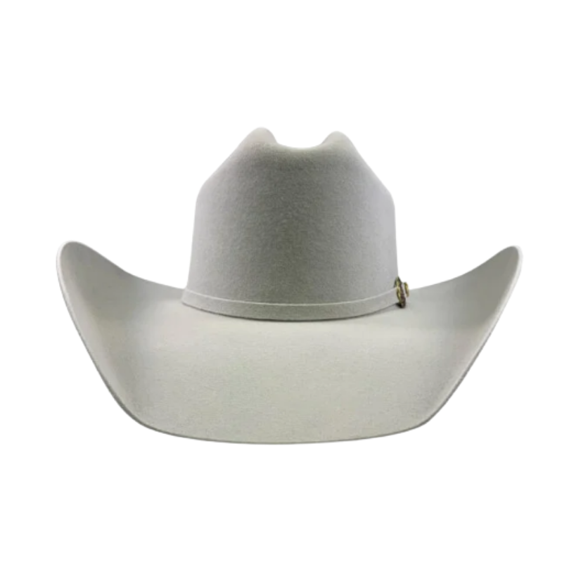 Image of Grey cowboy hat on a white background