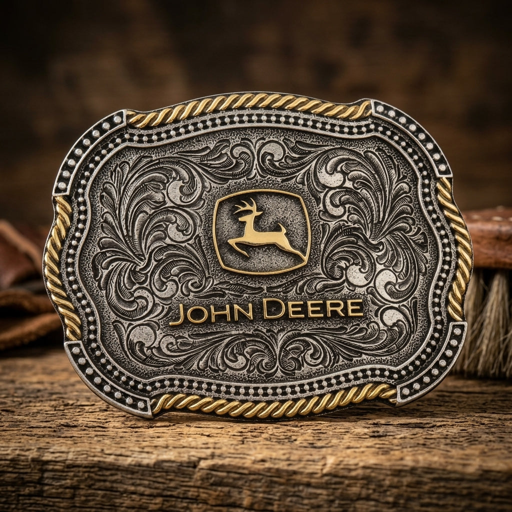 Image of John Deere Scalloped Duo Attitude Buckle