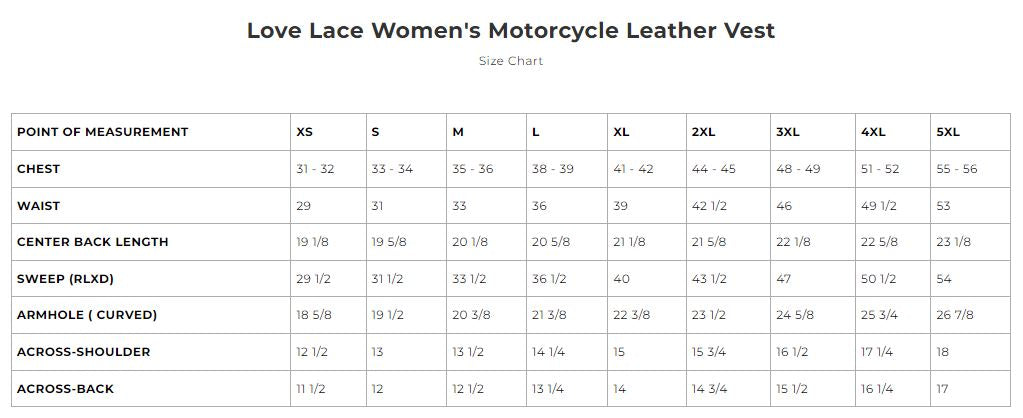 Image of Love Lace Leather Motorcycle Vest – Women