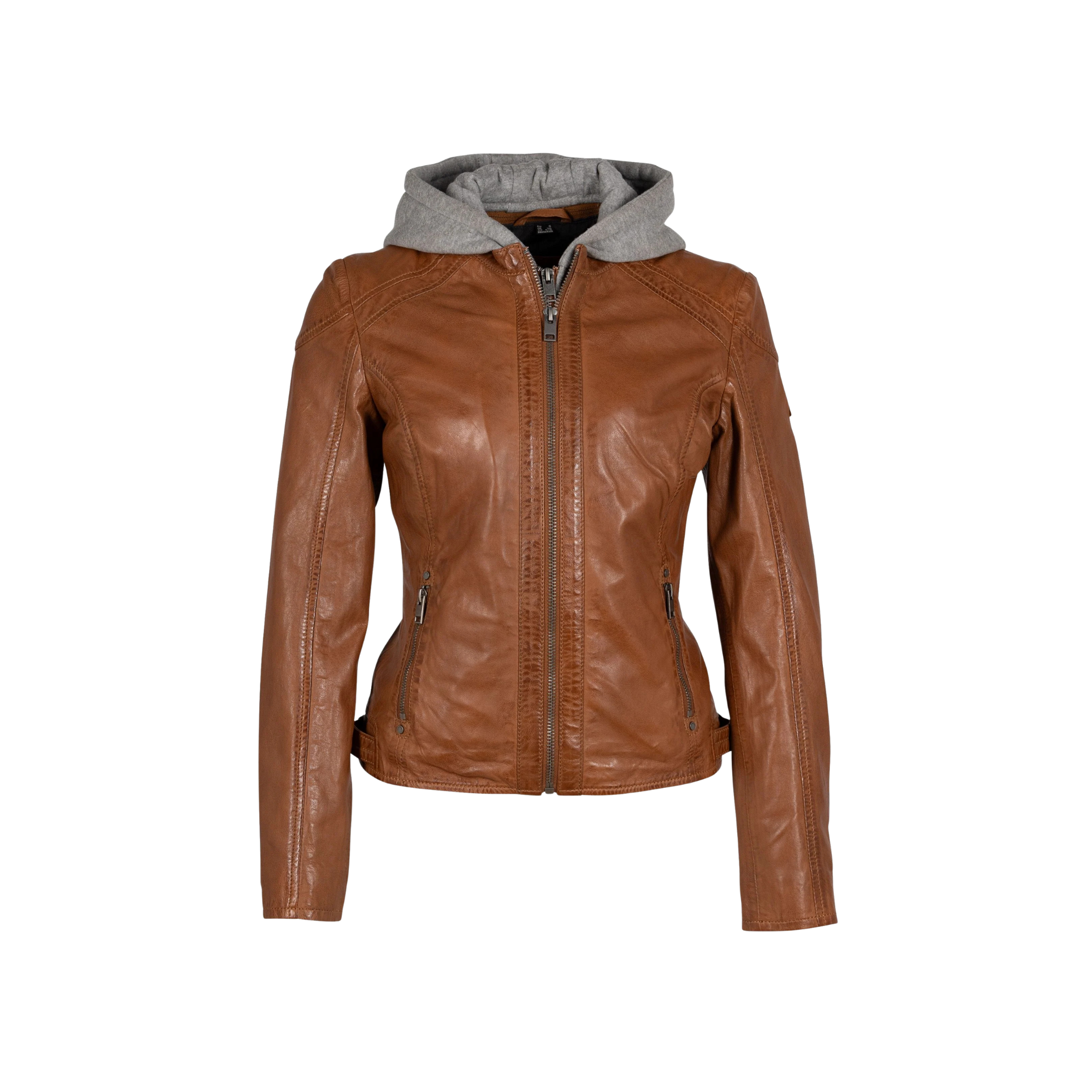 Image of Allice RF Leather Jacket - Cognac - Women