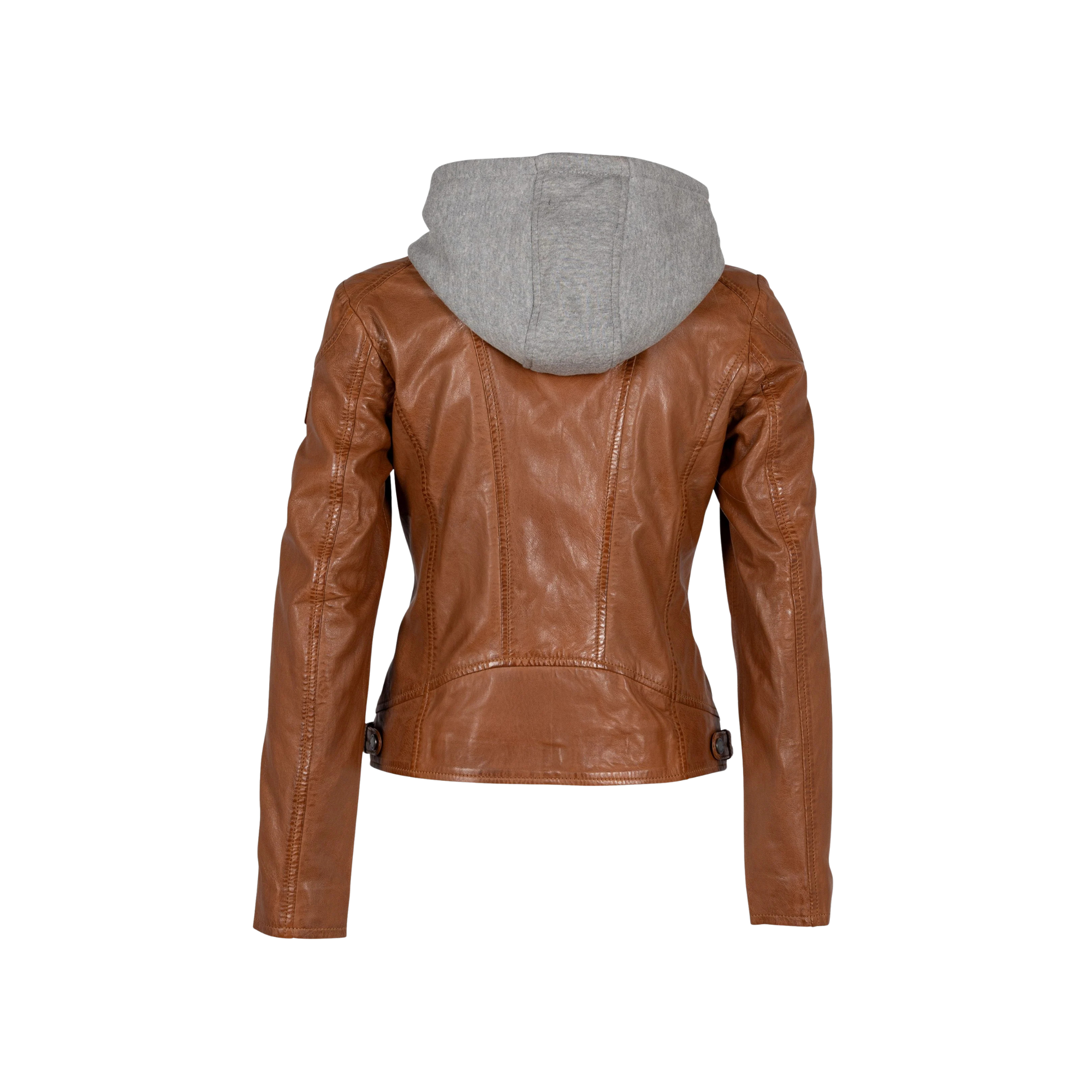 Image of Allice RF Leather Jacket - Cognac - Women
