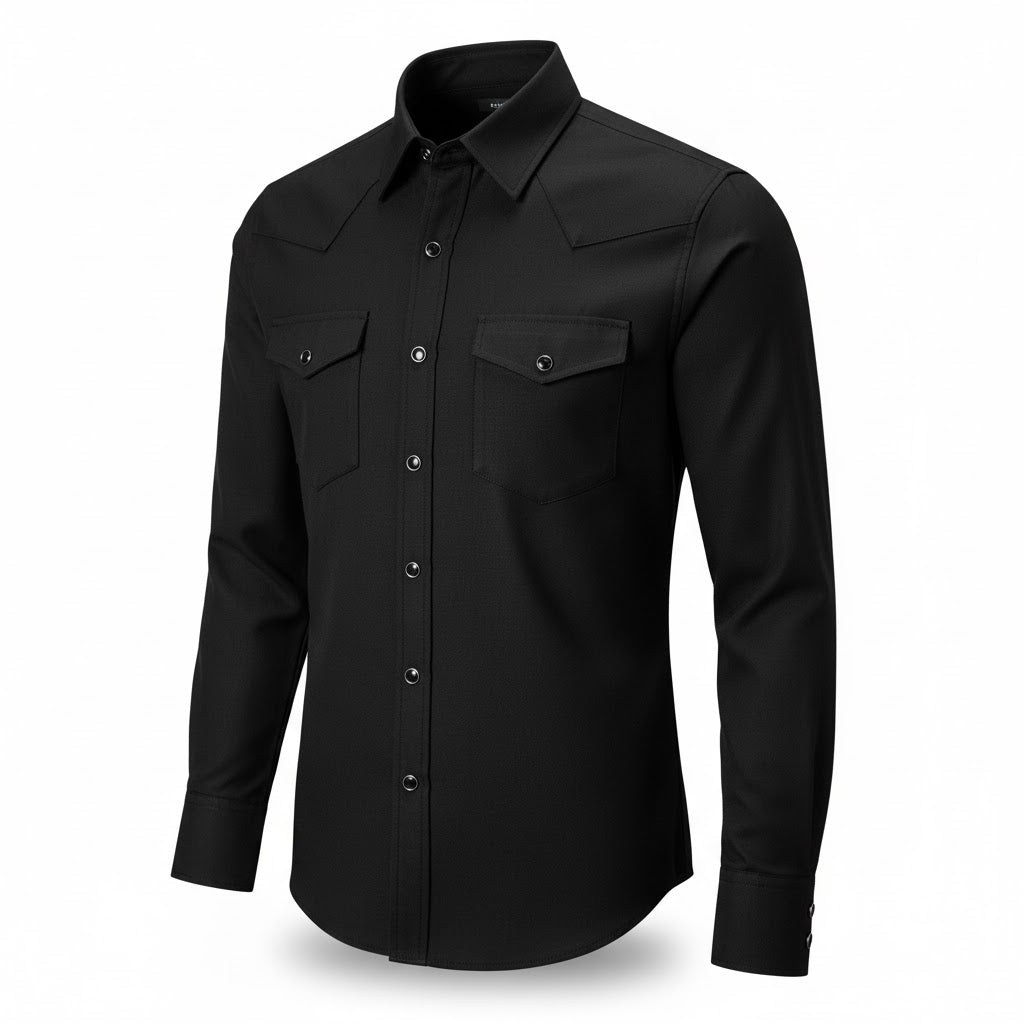 Image of Snap Shirt - Black - Men