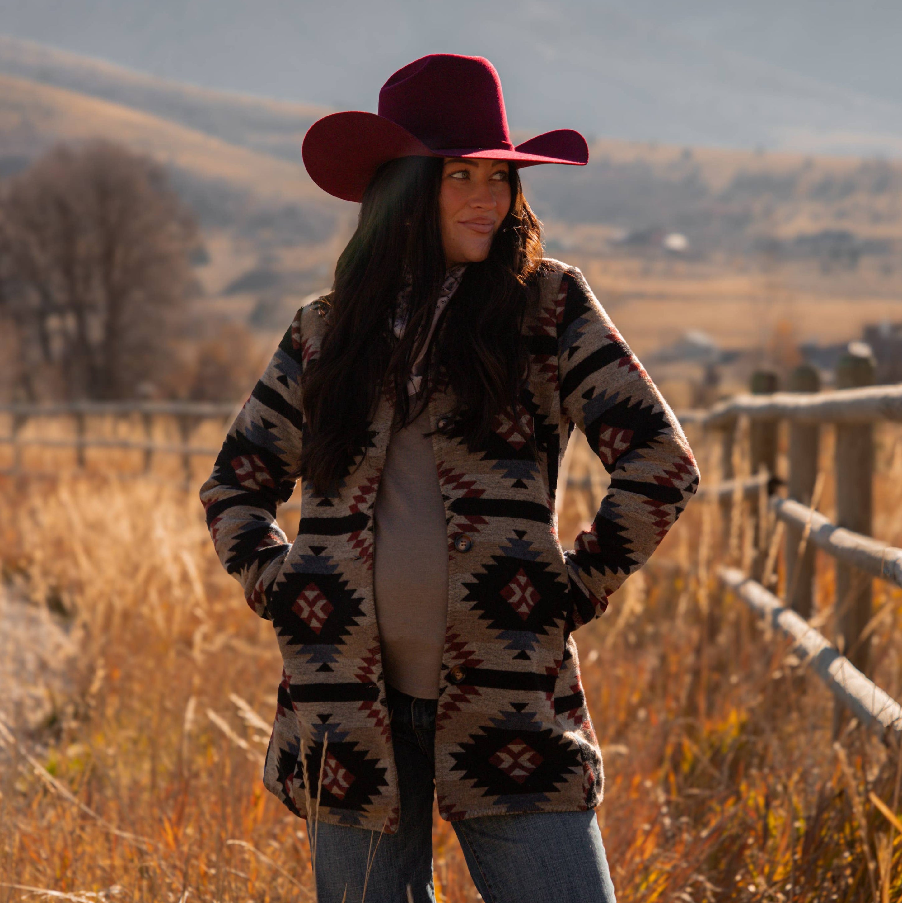 Image of Manteau pour femme d’inspiration sud-ouest