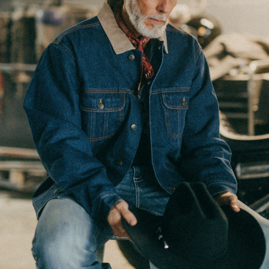 Image of Storm Rider® Lined Denim Jacket - Blue - Men