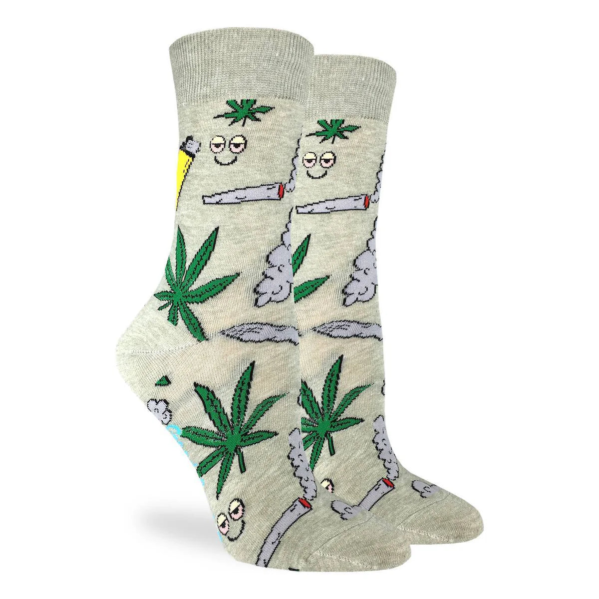 Image of Women’s light grey socks with a whimsical all over graphic print for a bold and playful everyday style.