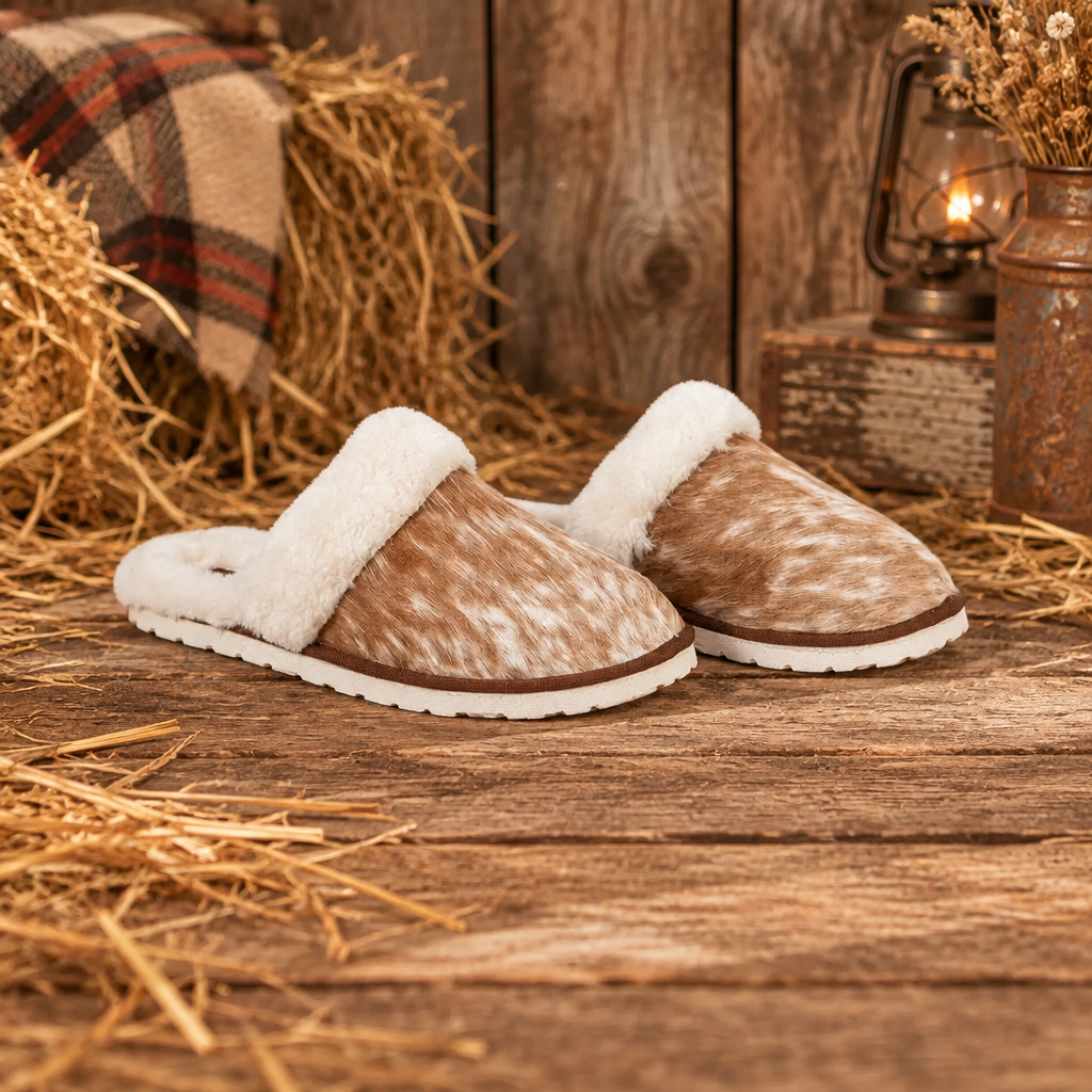 Image of Mules Homey en cuir Hair-On