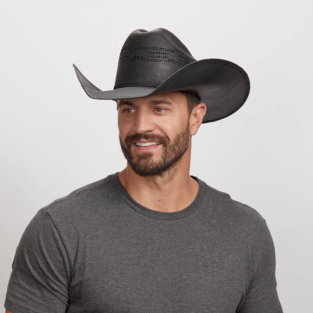 Image of Chapeau de cowboy en paille Bangora, forme roper
