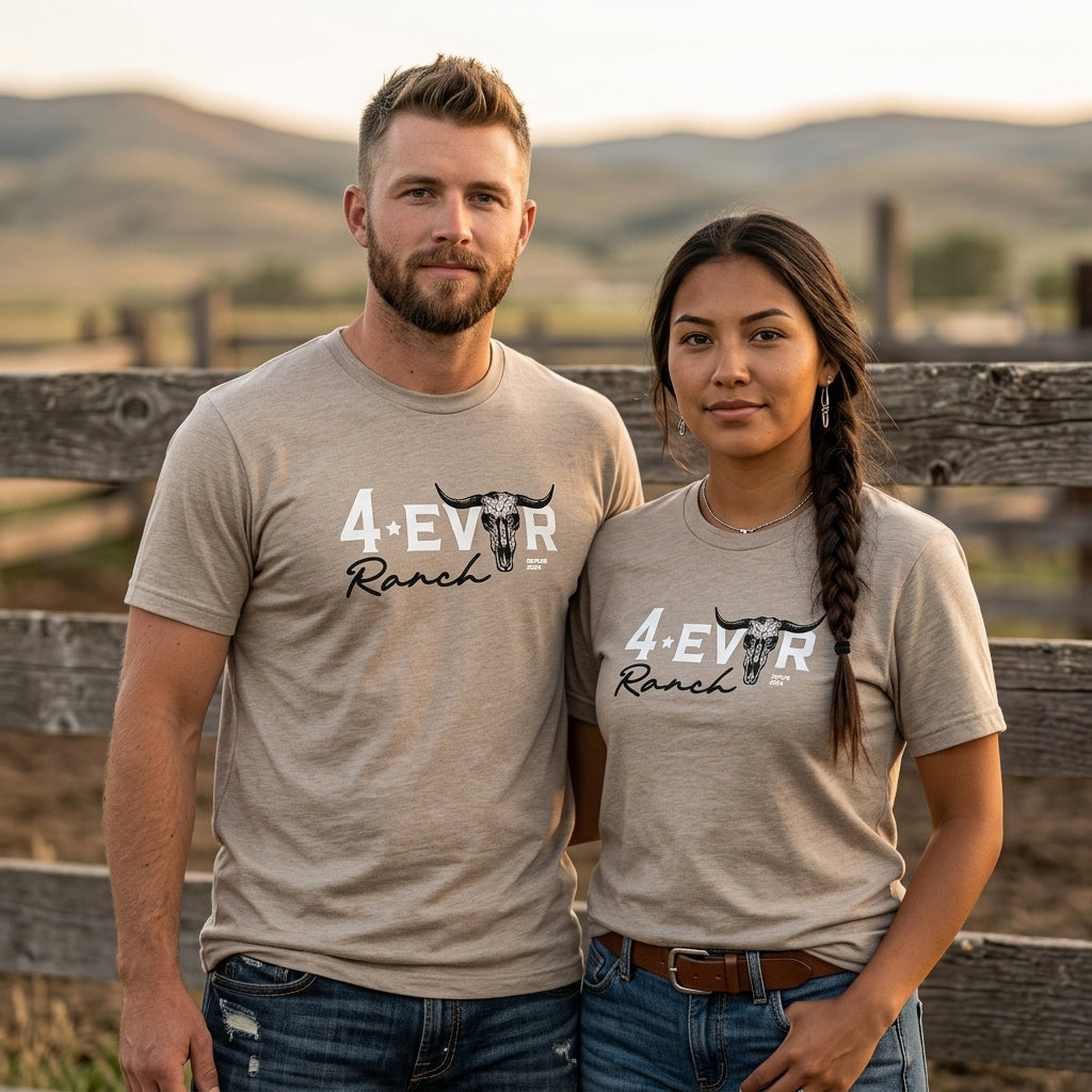 Image of Longhorn Men’s / Unisex T Shirt in Beige