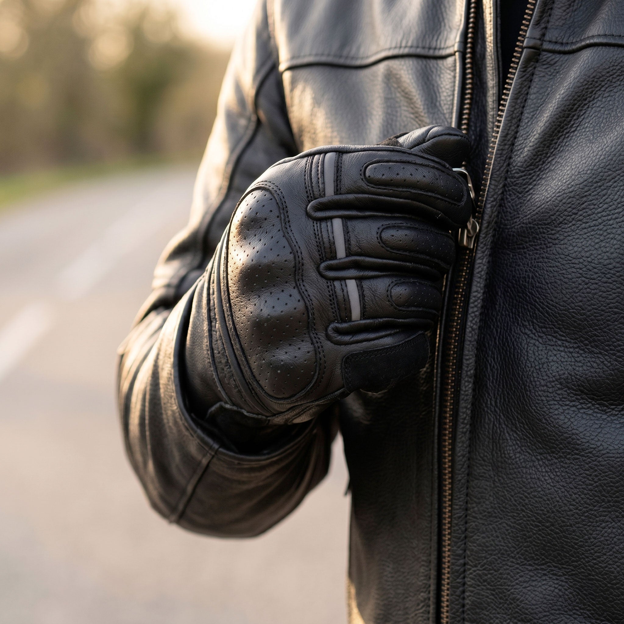 Image of Oxford Ontario Motorcycle Gloves - Black