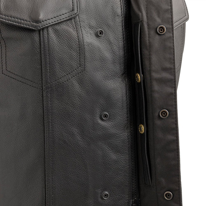 Image of Sniper Leather Motorcycle Vest – Men